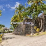 Driveway to a tropical real estate property.