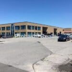 Commercial building with parking lot.