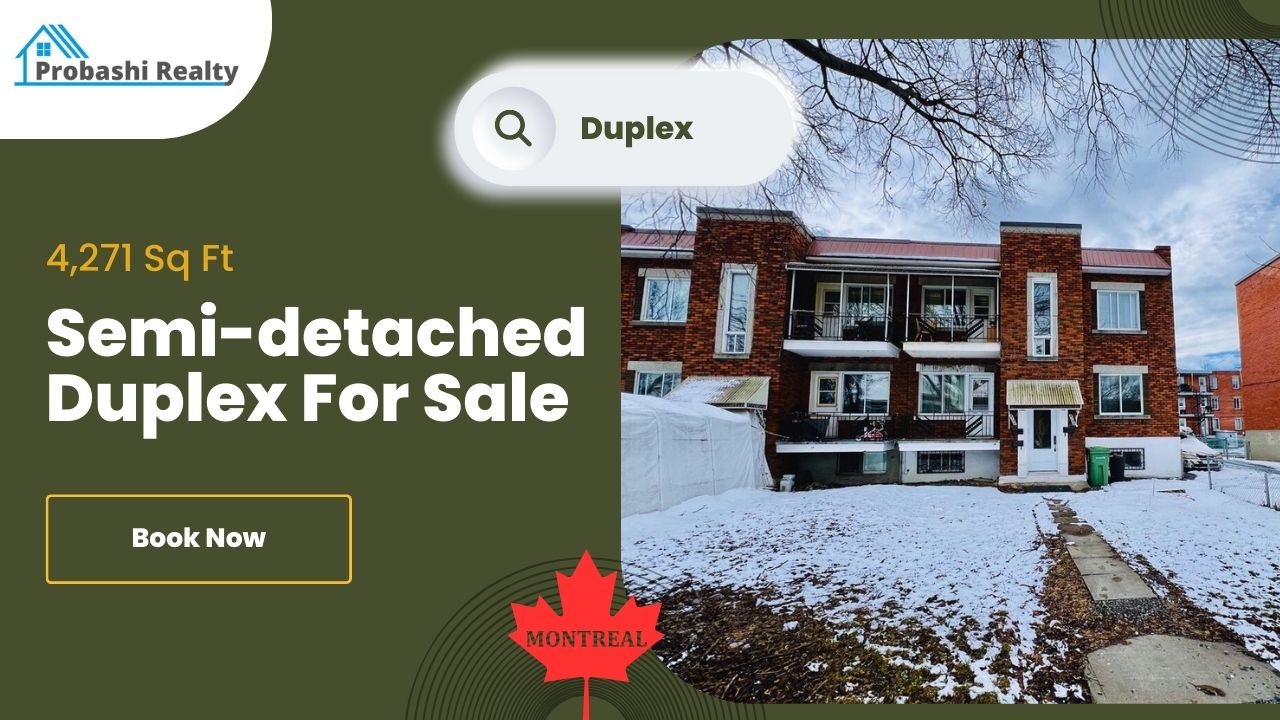 Semi-Detached Duplex For Sale in Montreal. #duplex