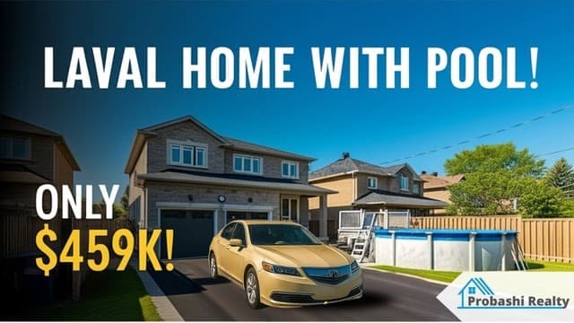 Charming 3-Bedroom Laval Home with Pool