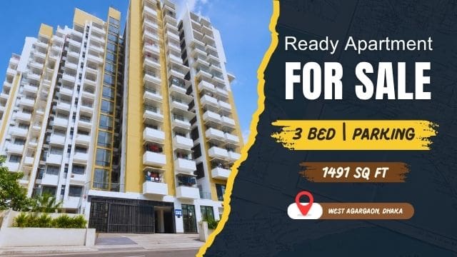 Luxury 1491 Sq Ft Apartment for Sale in Agargaon, Dhaka | 3 Bed + Parking